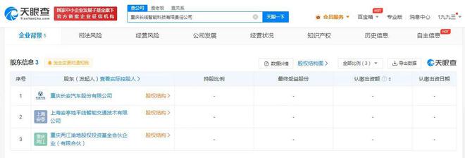 长安汽车携手共建智能科技公司，注册资本2亿布局软硬件产业